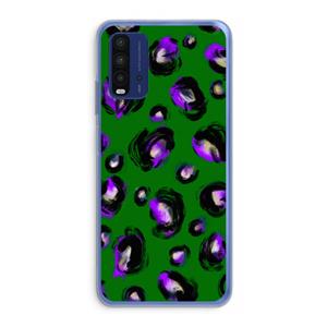 CaseCompany Green Cheetah: Xiaomi Redmi 9T Transparant Hoesje