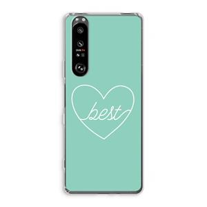 CaseCompany Best heart pastel: Sony Xperia 1 III Transparant Hoesje