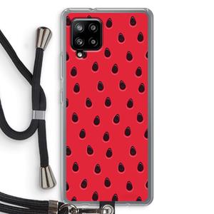 CaseCompany Watermelon: Samsung Galaxy A42 5G Transparant Hoesje met koord