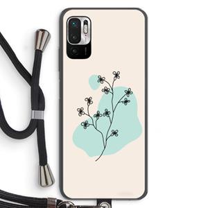 CaseCompany Love your petals: Xiaomi Redmi Note 10 5G Transparant Hoesje met koord