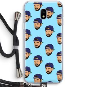 CaseCompany Drake Away: Samsung Galaxy J3 (2017) Transparant Hoesje met koord