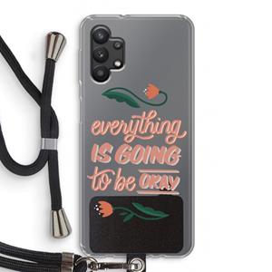CaseCompany Optimistic flower girl: Samsung Galaxy A32 5G Transparant Hoesje met koord
