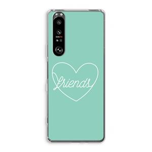 CaseCompany Friends heart pastel: Sony Xperia 1 III Transparant Hoesje