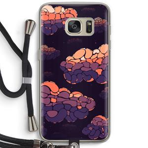 CaseCompany Patroon Wolken: Samsung Galaxy S7 Transparant Hoesje met koord