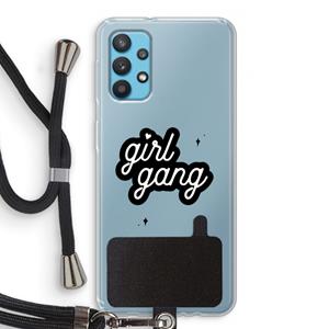CaseCompany Girl Gang: Samsung Galaxy A32 4G Transparant Hoesje met koord