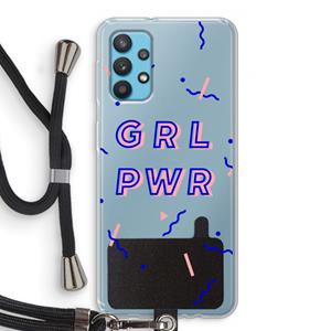 CaseCompany GRL PWR: Samsung Galaxy A32 4G Transparant Hoesje met koord