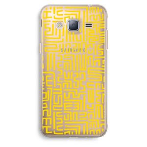 CaseCompany Majorelle Blue Print: Samsung Galaxy J3 (2016) Transparant Hoesje