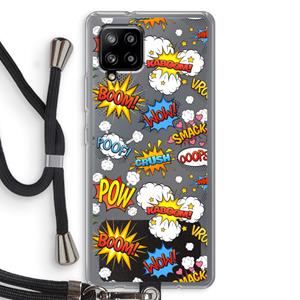 CaseCompany Pow Smack: Samsung Galaxy A42 5G Transparant Hoesje met koord