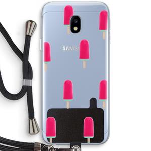 CaseCompany Waterijsje: Samsung Galaxy J3 (2017) Transparant Hoesje met koord