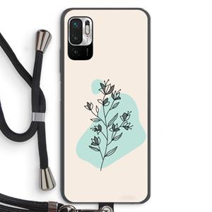 CaseCompany Violets are blue: Xiaomi Redmi Note 10 5G Transparant Hoesje met koord