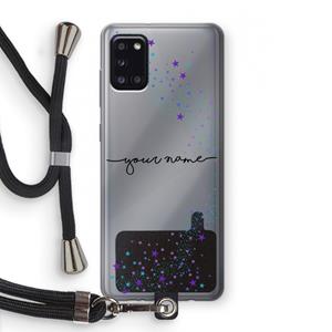 CaseCompany Sterren: Samsung Galaxy A31 Transparant Hoesje met koord
