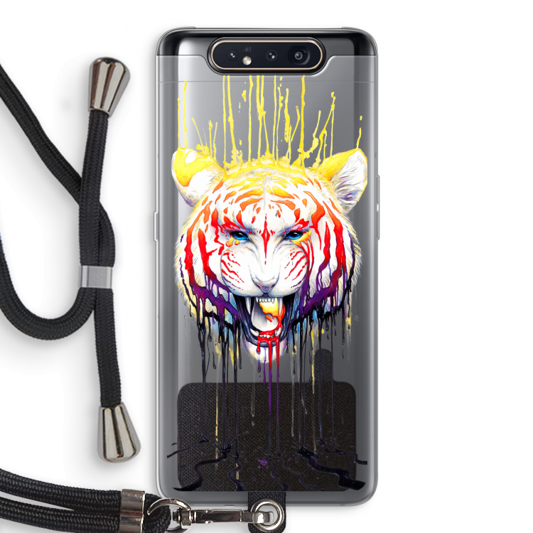 CaseCompany Fading: Samsung Galaxy A80 Transparant Hoesje met koord