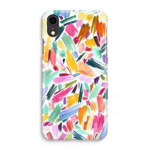 CaseCompany Watercolor Brushstrokes: iPhone XR Volledig Geprint Hoesje