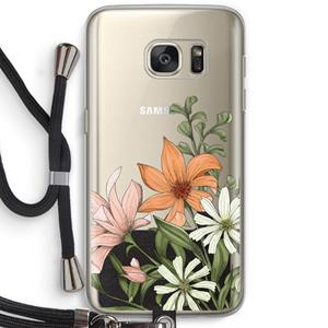 CaseCompany Floral bouquet: Samsung Galaxy S7 Transparant Hoesje met koord