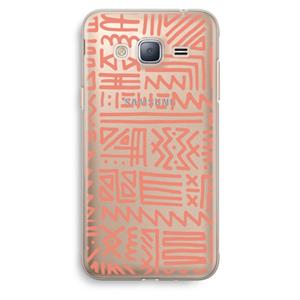 CaseCompany Marrakech Pink: Samsung Galaxy J3 (2016) Transparant Hoesje