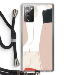 CaseCompany Lava: Samsung Galaxy Note 20 / Note 20 5G Transparant Hoesje met koord