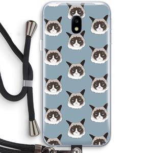 CaseCompany It's a Purrr Case: Samsung Galaxy J3 (2017) Transparant Hoesje met koord
