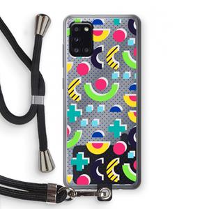 CaseCompany 8-bit N°1: Samsung Galaxy A31 Transparant Hoesje met koord