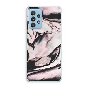 CaseCompany Roze stroom: Samsung Galaxy A73 Transparant Hoesje