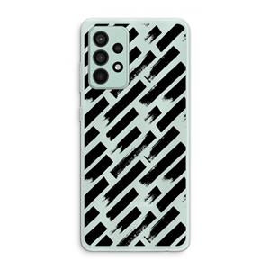 CaseCompany Zwarte vegen: Samsung Galaxy A52s 5G Transparant Hoesje