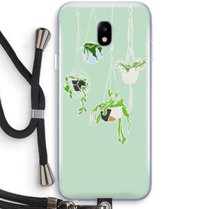 CaseCompany Hang In There: Samsung Galaxy J3 (2017) Transparant Hoesje met koord