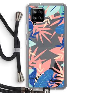 CaseCompany Tropisch: Samsung Galaxy A42 5G Transparant Hoesje met koord