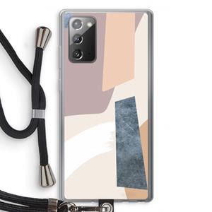 CaseCompany Luca: Samsung Galaxy Note 20 / Note 20 5G Transparant Hoesje met koord