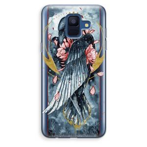 CaseCompany Golden Raven: Samsung Galaxy A6 (2018) Transparant Hoesje