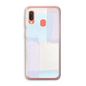 CaseCompany Square pastel: Samsung Galaxy A20e Transparant Hoesje