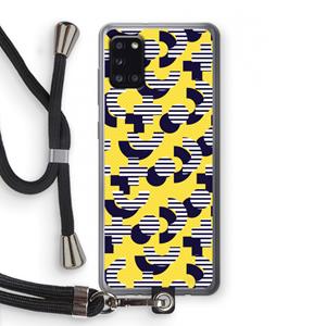 CaseCompany 8-bit N°3: Samsung Galaxy A31 Transparant Hoesje met koord