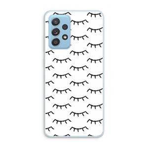 CaseCompany Wimpers: Samsung Galaxy A73 Transparant Hoesje