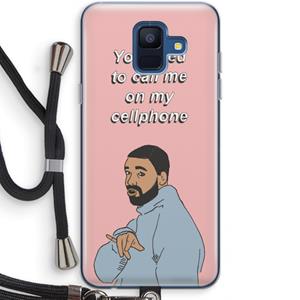 CaseCompany Hotline bling: Samsung Galaxy A6 (2018) Transparant Hoesje met koord