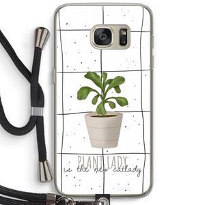 CaseCompany Kamerplant op vensterruit: Samsung Galaxy S7 Transparant Hoesje met koord