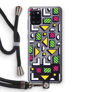 CaseCompany 8-bit N°4: Samsung Galaxy A31 Transparant Hoesje met koord