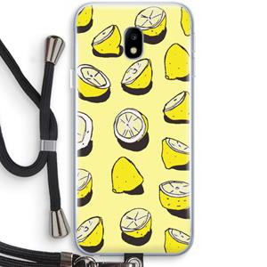CaseCompany When Life Gives You Lemons...: Samsung Galaxy J3 (2017) Transparant Hoesje met koord