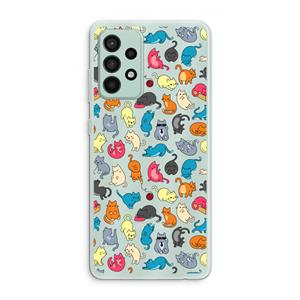 CaseCompany Kleurrijke katten: Samsung Galaxy A52s 5G Transparant Hoesje