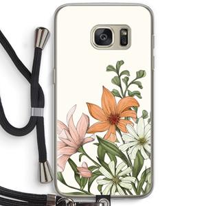 CaseCompany Floral bouquet: Samsung Galaxy S7 Transparant Hoesje met koord