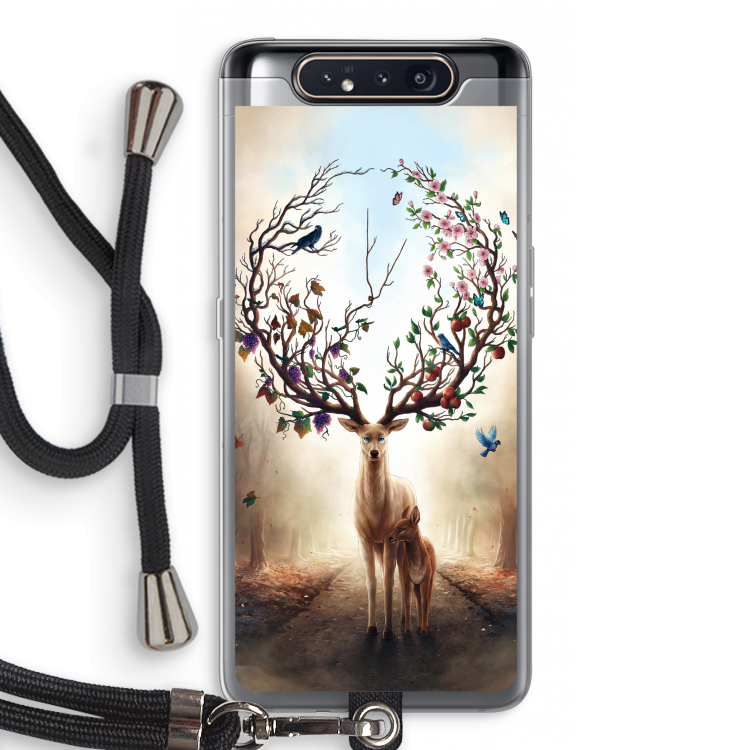 CaseCompany Seasons Change: Samsung Galaxy A80 Transparant Hoesje met koord