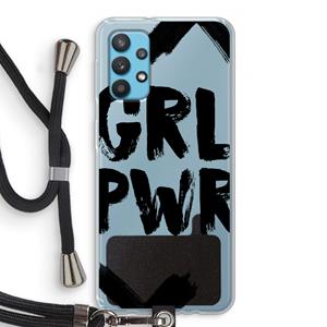 CaseCompany Girl Power #2: Samsung Galaxy A32 4G Transparant Hoesje met koord