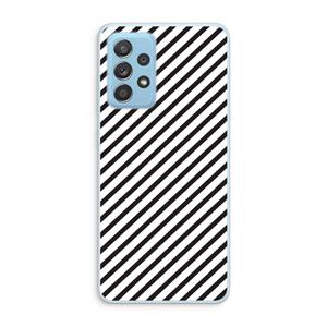 CaseCompany Strepen zwart-wit: Samsung Galaxy A73 Transparant Hoesje