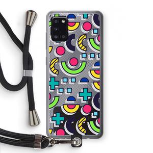 CaseCompany 8-bit N°6: Samsung Galaxy A31 Transparant Hoesje met koord