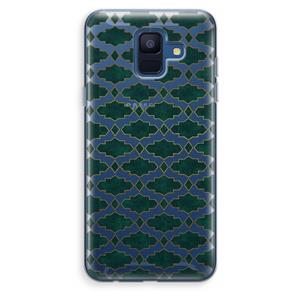 CaseCompany Moroccan tiles: Samsung Galaxy A6 (2018) Transparant Hoesje