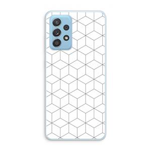 CaseCompany Zwart-witte kubussen: Samsung Galaxy A73 Transparant Hoesje