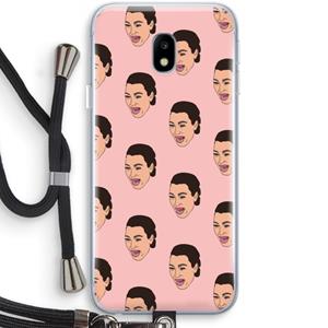 CaseCompany Ugly Cry Call: Samsung Galaxy J3 (2017) Transparant Hoesje met koord