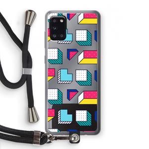 CaseCompany 8-bit N°7: Samsung Galaxy A31 Transparant Hoesje met koord