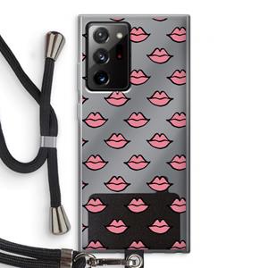 CaseCompany Lipjes: Samsung Galaxy Note 20 Ultra / Note 20 Ultra 5G Transparant Hoesje met koord
