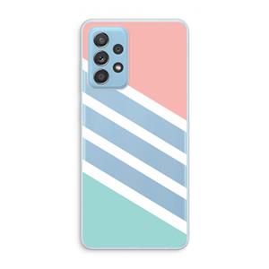 CaseCompany Strepen pastel: Samsung Galaxy A73 Transparant Hoesje
