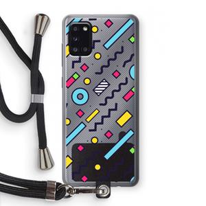 CaseCompany 8-bit N°8: Samsung Galaxy A31 Transparant Hoesje met koord