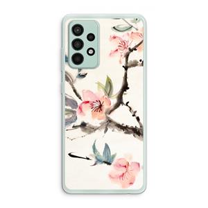 CaseCompany Japanse bloemen: Samsung Galaxy A52s 5G Transparant Hoesje