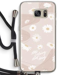 CaseCompany Daydreaming becomes reality: Samsung Galaxy S7 Transparant Hoesje met koord